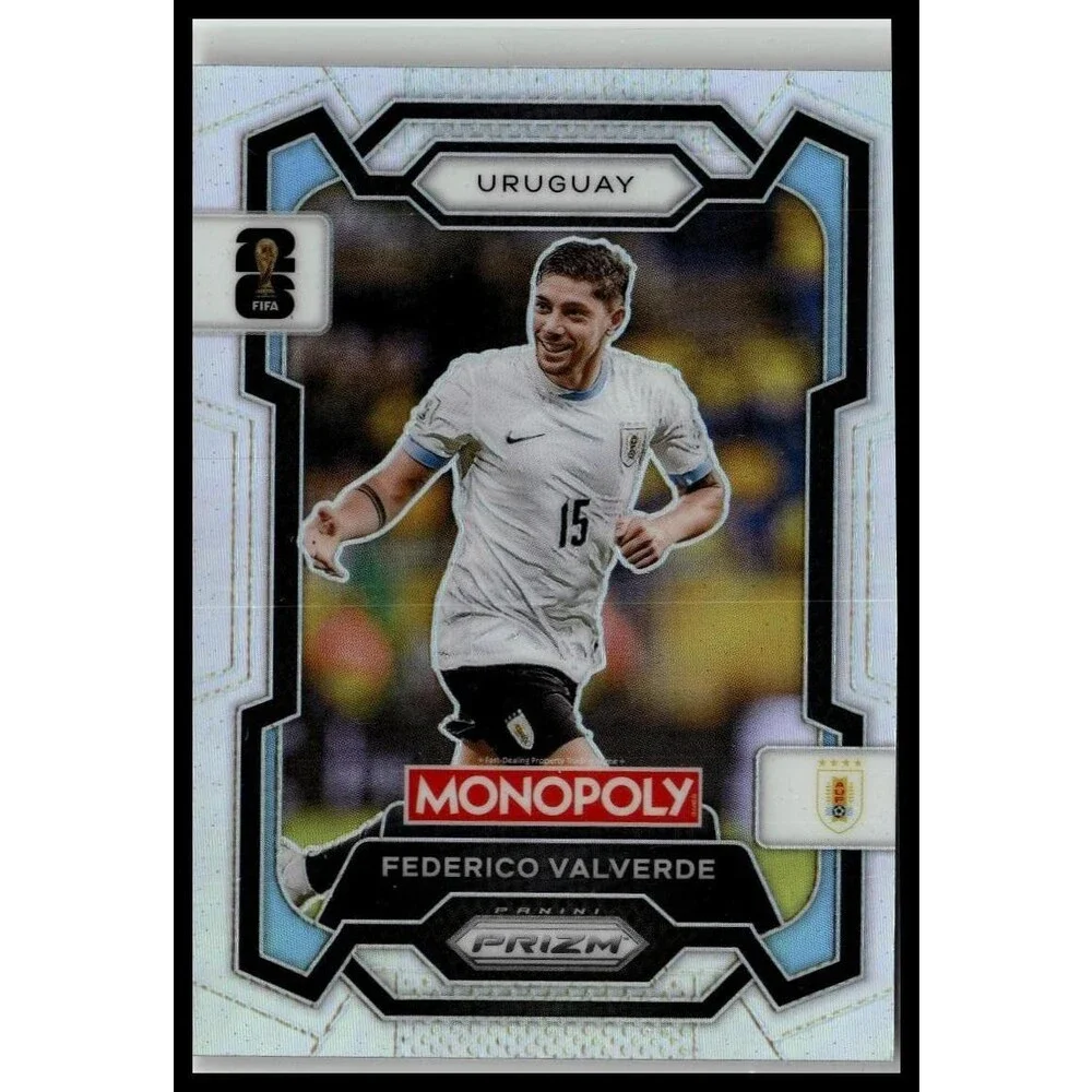2026 Panini Prizm Monopoly FIFA Cup Federico Valverde #65 Uruguay Red Prizms